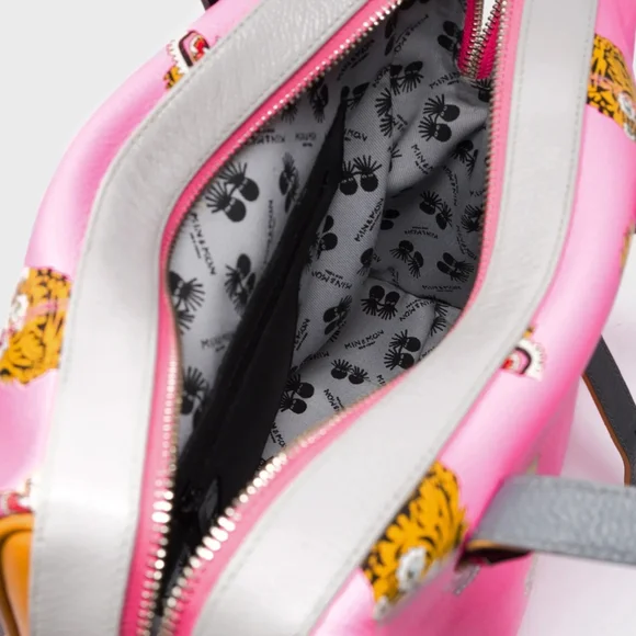 NIB Min & Mon Esther Bubblegum Pink Satchel Bag - Blazing Tiger - Picture 5 of 9